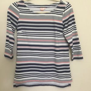 Persifor Striped 3/4 Sleeve Top